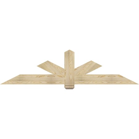 Ekena Millwork Kennewick Rough Sawn Timber Gable Bracket, Douglas Fir, 84"W x 21"H x 2"D x 6"F, 6/12 Pitch GBW084X21X0206KEN00RDF